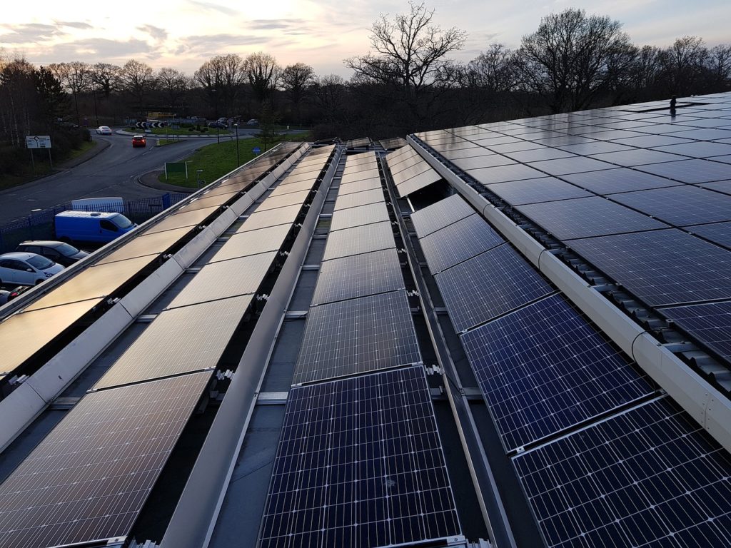  commercial business solar panel array